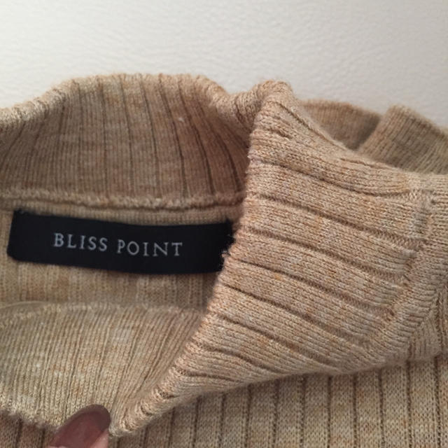 BLISS POINT(ブリスポイント)のブリスポイント ♡スタンドネック リブニット ハイネック レディースのトップス(ニット/セーター)の商品写真