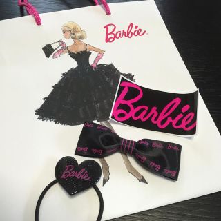 バービー(Barbie)の未使用♡ショッパー、リボン、シール、ラメ(キャラクターグッズ)