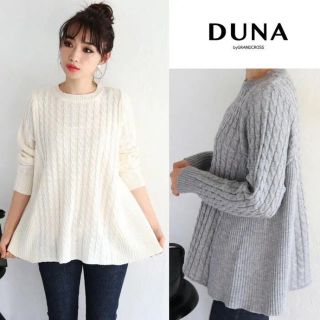 ザラ(ZARA)のDUNA☆ケーブルニットAラインプルオーバー☆新品未使用☆(ニット/セーター)