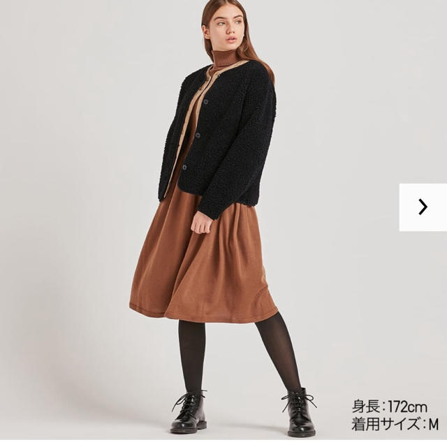 UNIQLO(ユニクロ)のユニクロ　黒　フリース　新品 レディースのジャケット/アウター(ブルゾン)の商品写真