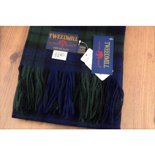 TWEEDMILL(ツイードミル)の新品 TWEEDMILL イギリス製 英国ウール チェック柄 ストール マフラー レディースのファッション小物(マフラー/ショール)の商品写真