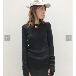 アパルトモンドゥーズィエムクラス(L'Appartement DEUXIEME CLASSE)の☆新品☆ボードネックRib Knitブラック(ニット/セーター)