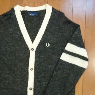FRED PERRY - 【フレッドペリー】カーディガン XL モヘア ダークグレー