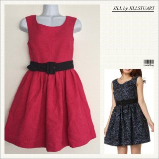 ジルバイジルスチュアート(JILL by JILLSTUART)のジルバイ☆ベルト付ジャガードワンピ(ミニワンピース)