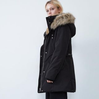 ザラ(ZARA)のZARA パフコート ブラック(その他)