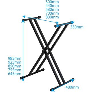 キクタニ キーボードスタンド XX型 KS-29W ブラック(キーボード/シンセサイザー)