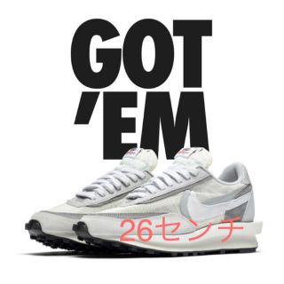 ナイキ(NIKE)のNike Sacai Waffle White 26(スニーカー)