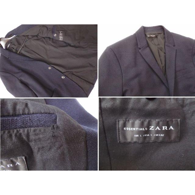 ZARA(ザラ)の【 ZARA 】秋冬メンズジャケット　ネイビー　サイズ：Ｌ メンズのジャケット/アウター(テーラードジャケット)の商品写真
