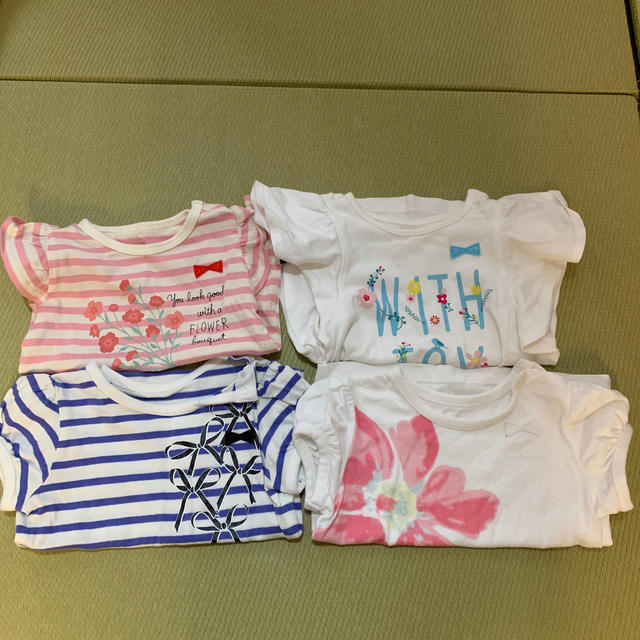 ベルメゾン(ベルメゾン)のベルメゾン Tシャツ ４枚セット キッズ/ベビー/マタニティのベビー服(~85cm)(Ｔシャツ)の商品写真