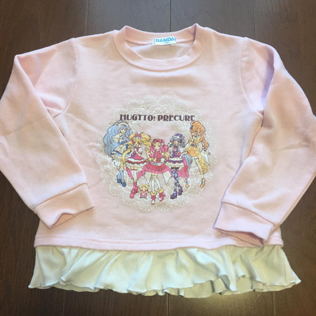 BANDAI(バンダイ)のプリキュア 裏起毛 トレーナー 120センチ キッズ/ベビー/マタニティのキッズ服女の子用(90cm~)(Tシャツ/カットソー)の商品写真