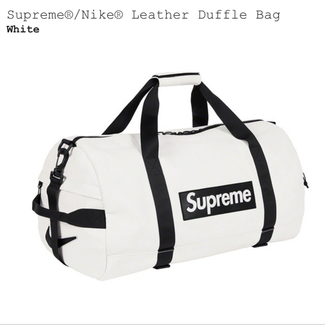 Supreme Nike Leather Duffle Bag White 白