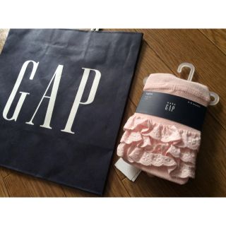 ベビーギャップ(babyGAP)の新品未使用♡タグ付ベビーギャップGAPフリルタイツ0-6month60♡ピンク(靴下/タイツ)