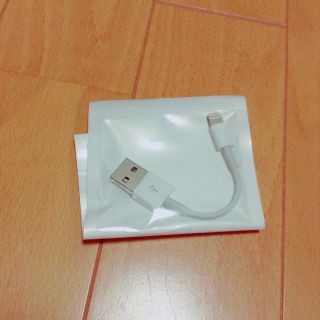 iPhone ケーブル 10㎝（新品）(バッテリー/充電器)