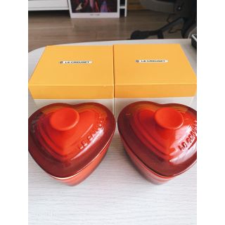 ルクルーゼ(LE CREUSET)のル・クルーゼココット皿ペア(食器)