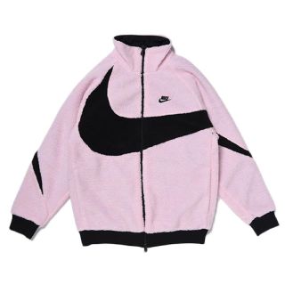 ナイキ(NIKE)のナイキ ボアリバーシブルジャケット ピンク×ブラック サイズ XL 希少カラー(ブルゾン)