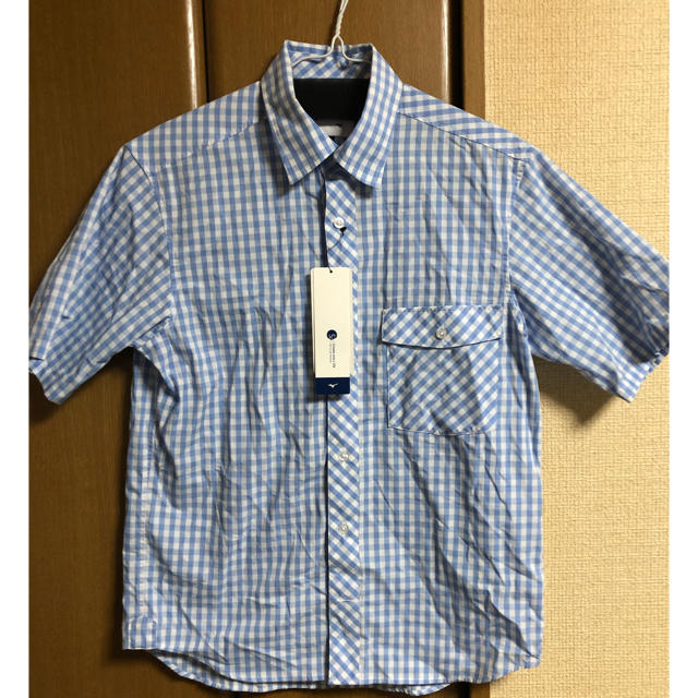 MIZUNO(ミズノ)の新品未使用　ミズノ　ギンガムチェック半袖シャツ　M メンズのトップス(シャツ)の商品写真