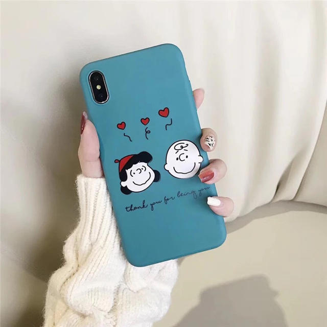 SNOOPY(スヌーピー)のスヌーピー チャーリーブラウン iPhoneケース スマホ/家電/カメラのスマホアクセサリー(iPhoneケース)の商品写真