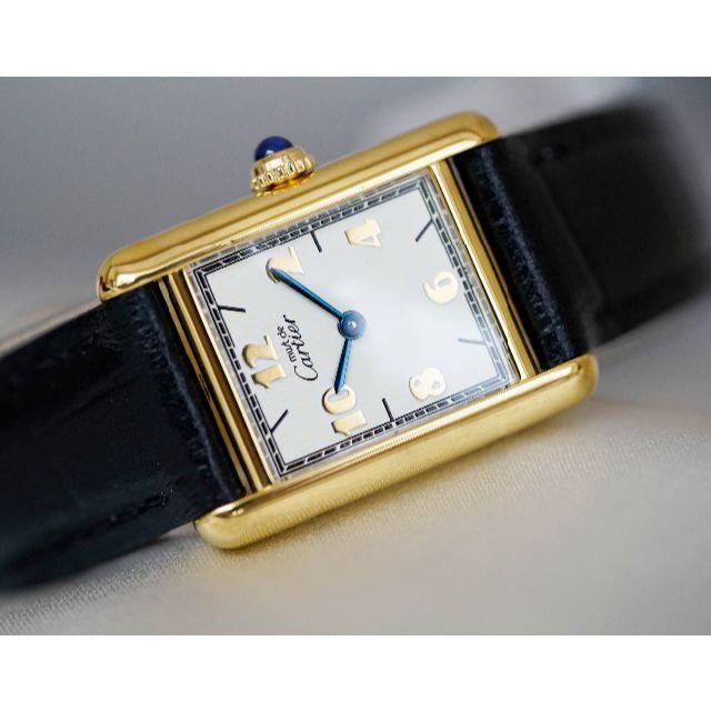 超話題新作 - Cartier 美品 Cartier SM ゴールドアラビア タンク マスト カルティエ 腕時計