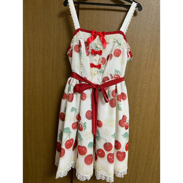 Angelic Pretty(アンジェリックプリティー)のAngelic Pretty♡creamy cherry JSK レディースのワンピース(ひざ丈ワンピース)の商品写真