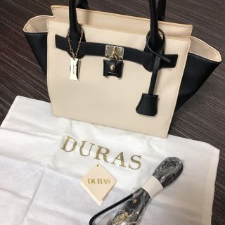 デュラス(DURAS)のデュラス　バイカラーバッグ(ハンドバッグ)