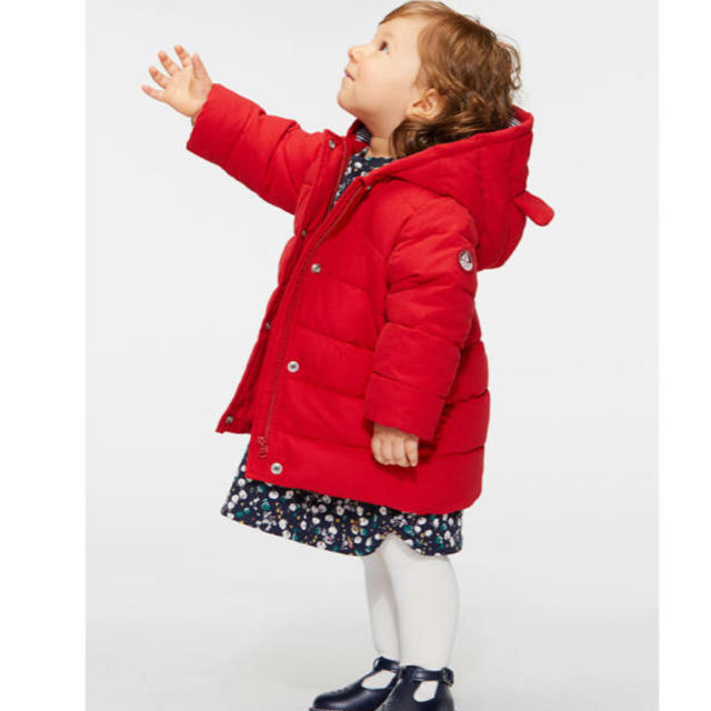 PETIT BATEAU(プチバトー)のプチバトー 19AW 耳付き中綿フードジャケット 36m キッズ/ベビー/マタニティのキッズ服男の子用(90cm~)(ジャケット/上着)の商品写真