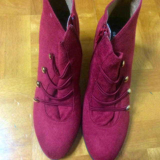ORiental TRaffic(オリエンタルトラフィック)のORientel 赤色ショートブーツ レディースの靴/シューズ(ブーティ)の商品写真