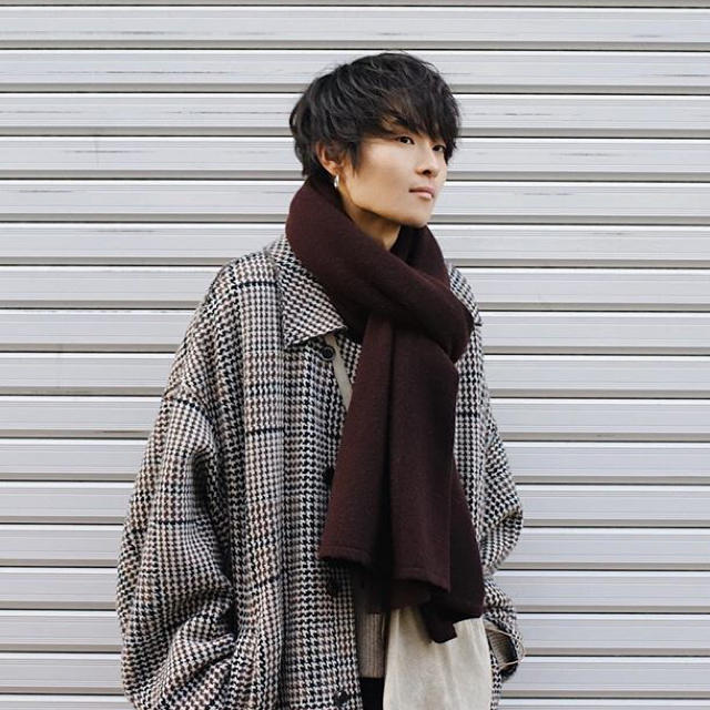 yoke 19aw  ALPACA WOOL LONG STOLE・grayLEMAI