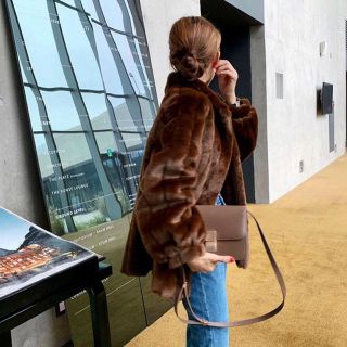 トゥデイフル(TODAYFUL)のf.dom Eco Fur Jacket brown(毛皮/ファーコート)