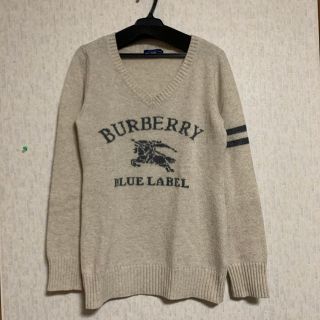 バーバリーブルーレーベル(BURBERRY BLUE LABEL)のバーバリーブルーレーベル　ロゴ　ニット　38(ニット/セーター)