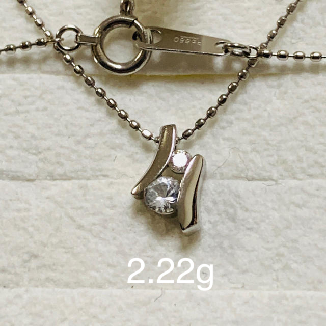 美品 クミキョク pt900・pt850・ダイヤモンド0.02ct 刻印有