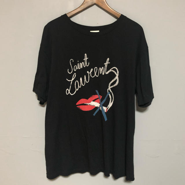 SAINT LAURENT PARIS ノースモーキングリップ　Tシャツ