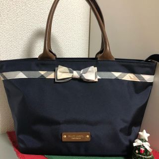 バーバリーブルーレーベル(BURBERRY BLUE LABEL)の美品専用　バリークレストブリッジチェックリボントートバッグ(トートバッグ)