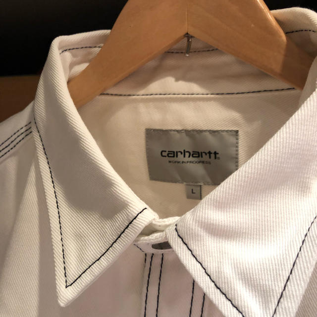 ャケット carhartt - Carhartt WIP Chalk Shirt Jacket(white)の通販 by Savage's ｜カーハートならラクマ よりジャケ