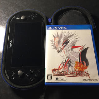プレイステーションヴィータ(PlayStation Vita)のPCH-2000 PS Vita ＋ソフトサガスカーレット 専用カバー(携帯用ゲーム機本体)