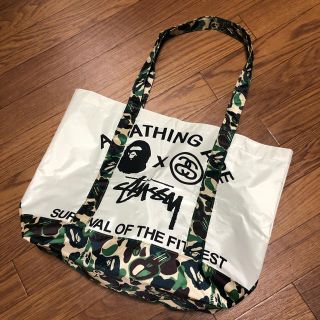 アベイシングエイプ(A BATHING APE)のアベイシングエイプ×ステューシー　トートバッグ (トートバッグ)