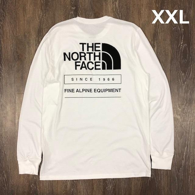 THE NORTH FACE(ザノースフェイス)のノースフェイス 長袖Tシャツ1966バックプリント(XXL)白黒 180902 メンズのトップス(Tシャツ/カットソー(七分/長袖))の商品写真