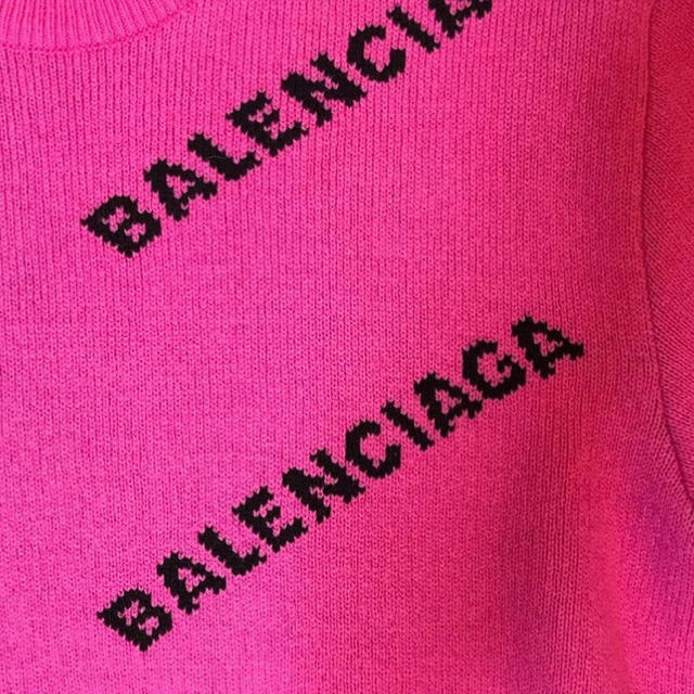 Balenciaga(バレンシアガ)のバレンシアガピンクニット正規品 レディースのトップス(ニット/セーター)の商品写真