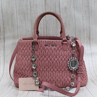 ミュウミュウ(miumiu)の正規品【人気】miumiu ナッパクリスタル 3WAYバッグ(ハンドバッグ)