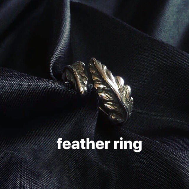 フェザーリング リング 指輪 メンズ 男 女 フェザー 羽 男女 シルバー メンズのアクセサリー(リング(指輪))の商品写真