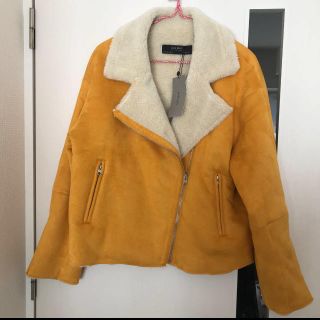 ザラ(ZARA)の新品 ZARA XL ムートンコート ライダース 大きいサイズ ユニクロ H&M(ムートンコート)