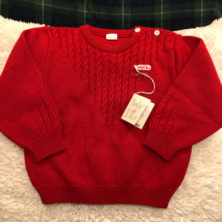 クリスチャンディオール(Christian Dior)のベビーディオールの赤のセーターです。(ニット)