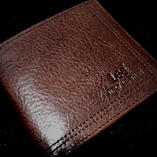 イタリアンレザー 二つ折り 財布  ヌメ革 メンズのファッション小物(折り財布)の商品写真