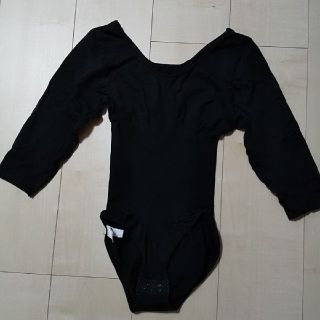 【美品】大人 バレエ 黒 長袖 レオタード 股部分パッチボタン付き♡(ダンス/バレエ)