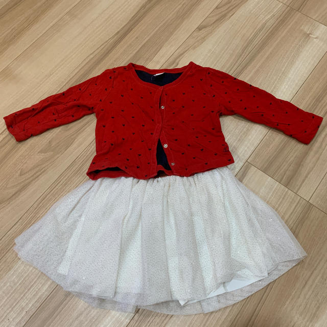 PETIT BATEAU(プチバトー)のプチバトー  綿カーディガン 4歳 キッズ/ベビー/マタニティのキッズ服女の子用(90cm~)(カーディガン)の商品写真