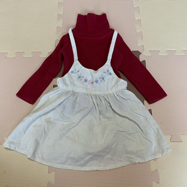 キムラタン(キムラタン)のリリーアイボリー　ワンピース　90 キッズ/ベビー/マタニティのキッズ服女の子用(90cm~)(ワンピース)の商品写真