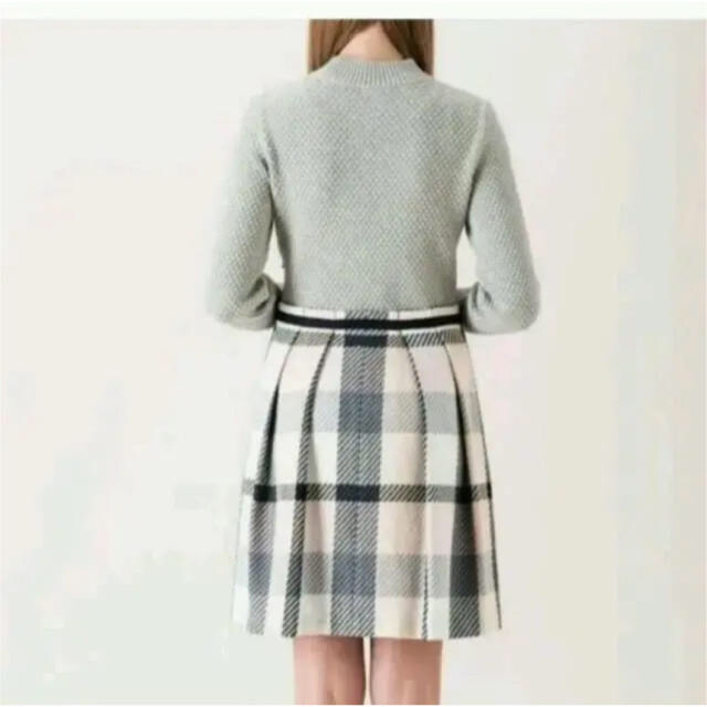 BURBERRY BLUE LABEL(バーバリーブルーレーベル)のブルーレーベル ドッキング ワンピース チェック 38 レディースのワンピース(ひざ丈ワンピース)の商品写真