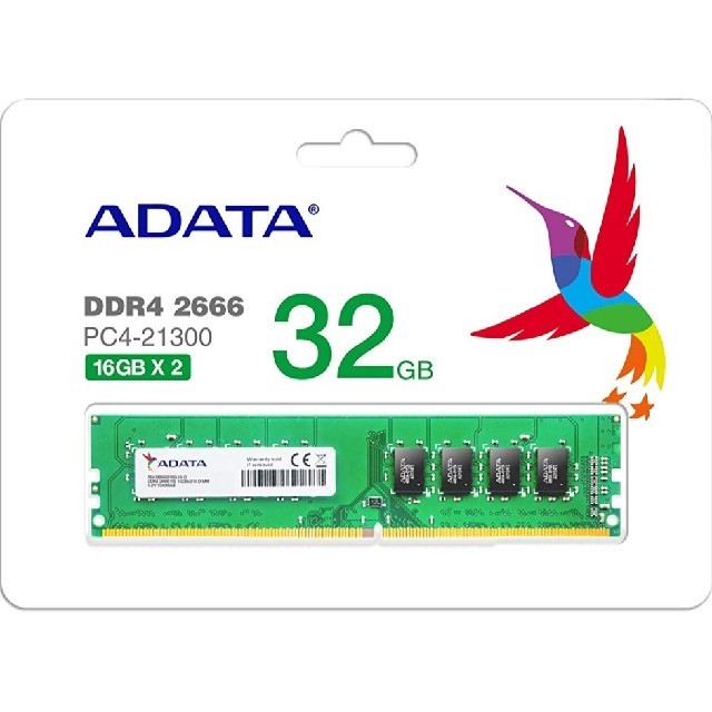 PCパーツADATA DDR4 2666MHz 32GB （2×16GB）