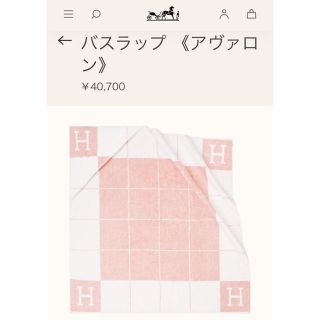 Hermes - 【新品未使用】 HERMES バスラップ アヴァロン おくるみ