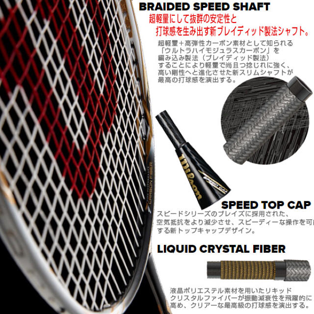 wilson(ウィルソン)の[新品]2本セット ウィルソンBLAZE SX8000J 3ug5 池田信太郎 スポーツ/アウトドアのスポーツ/アウトドア その他(バドミントン)の商品写真