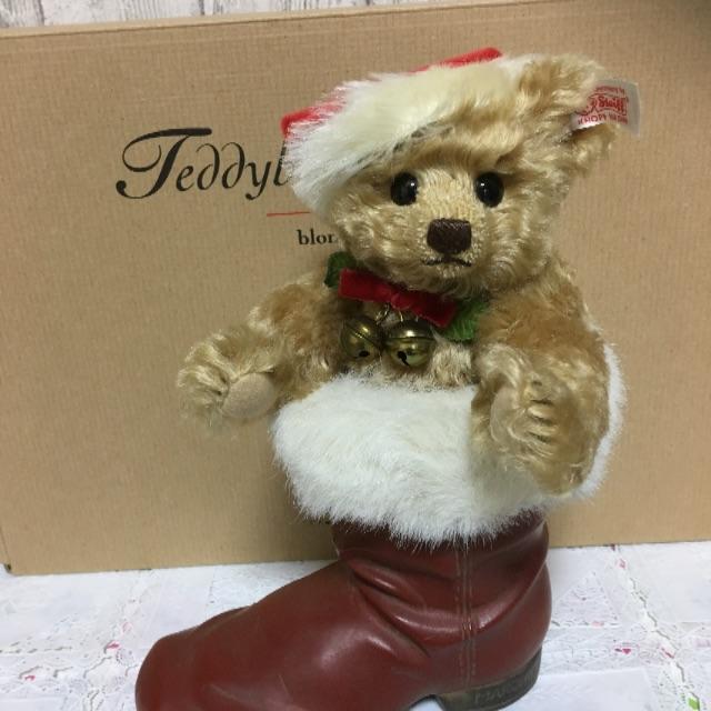 ★ シュタイフ 2001年 クリスマス ブーツ イン ベア ★白タグ世界限定品